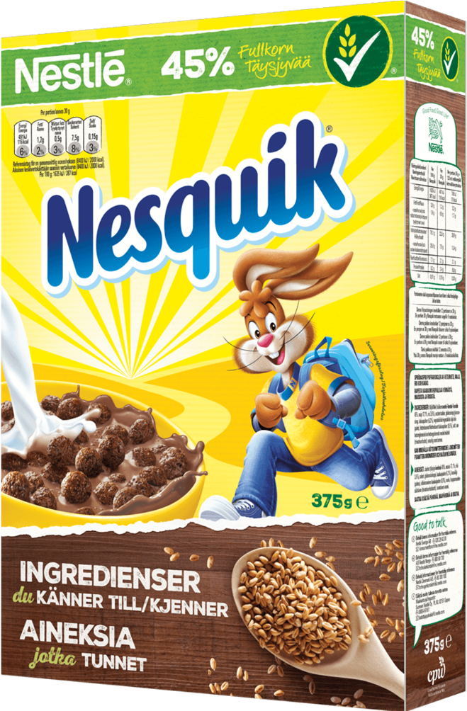 A Box Of Cereal With A Cartoon Rabbit