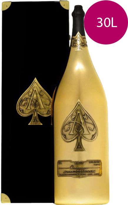 A Gold Bottle With A Spade And Spades