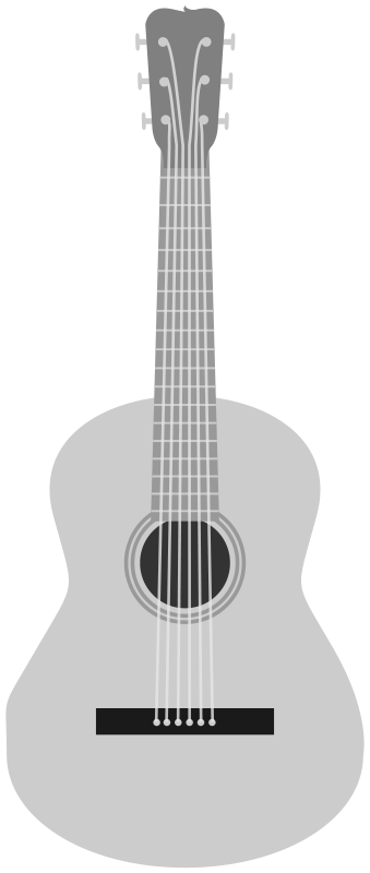 A Guitar On A Black Background