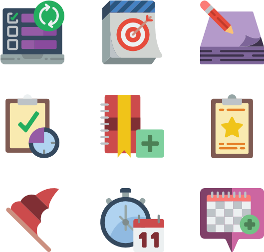 A Collection Of Icons Of Various Items