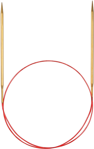 A Red And Gold Circular Frame