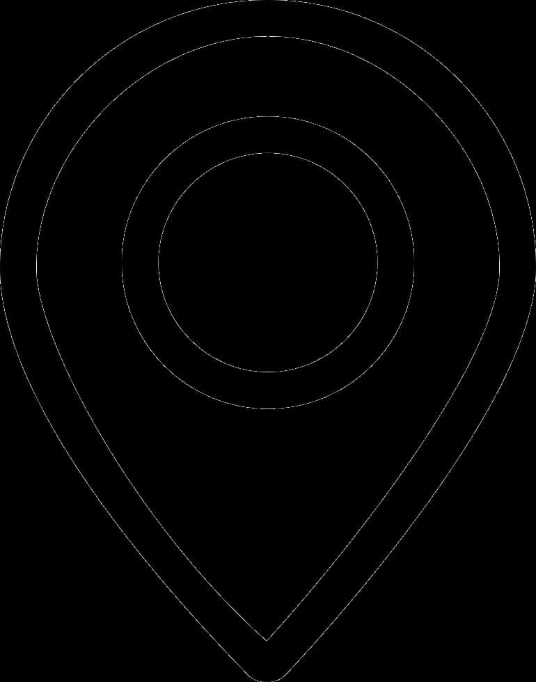 A Black And White Image Of A Location Pin