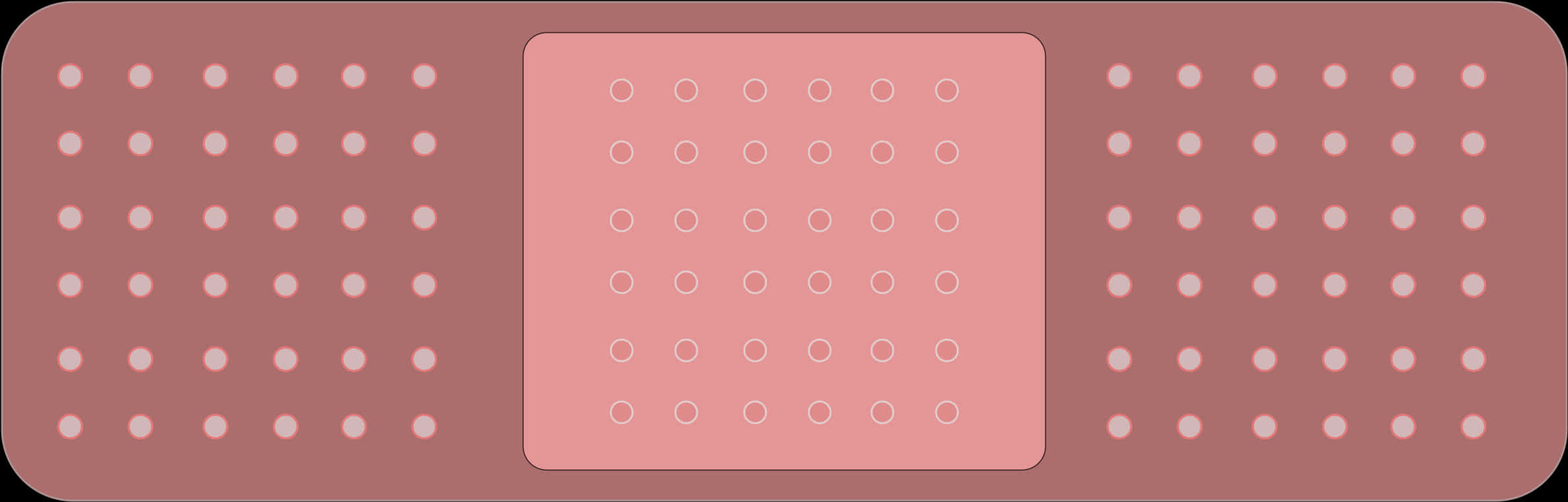 A Pink Square With White Circles