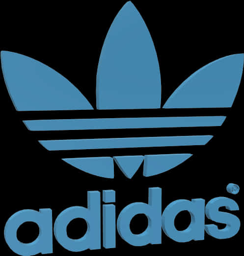A Blue Logo With Three Stripes