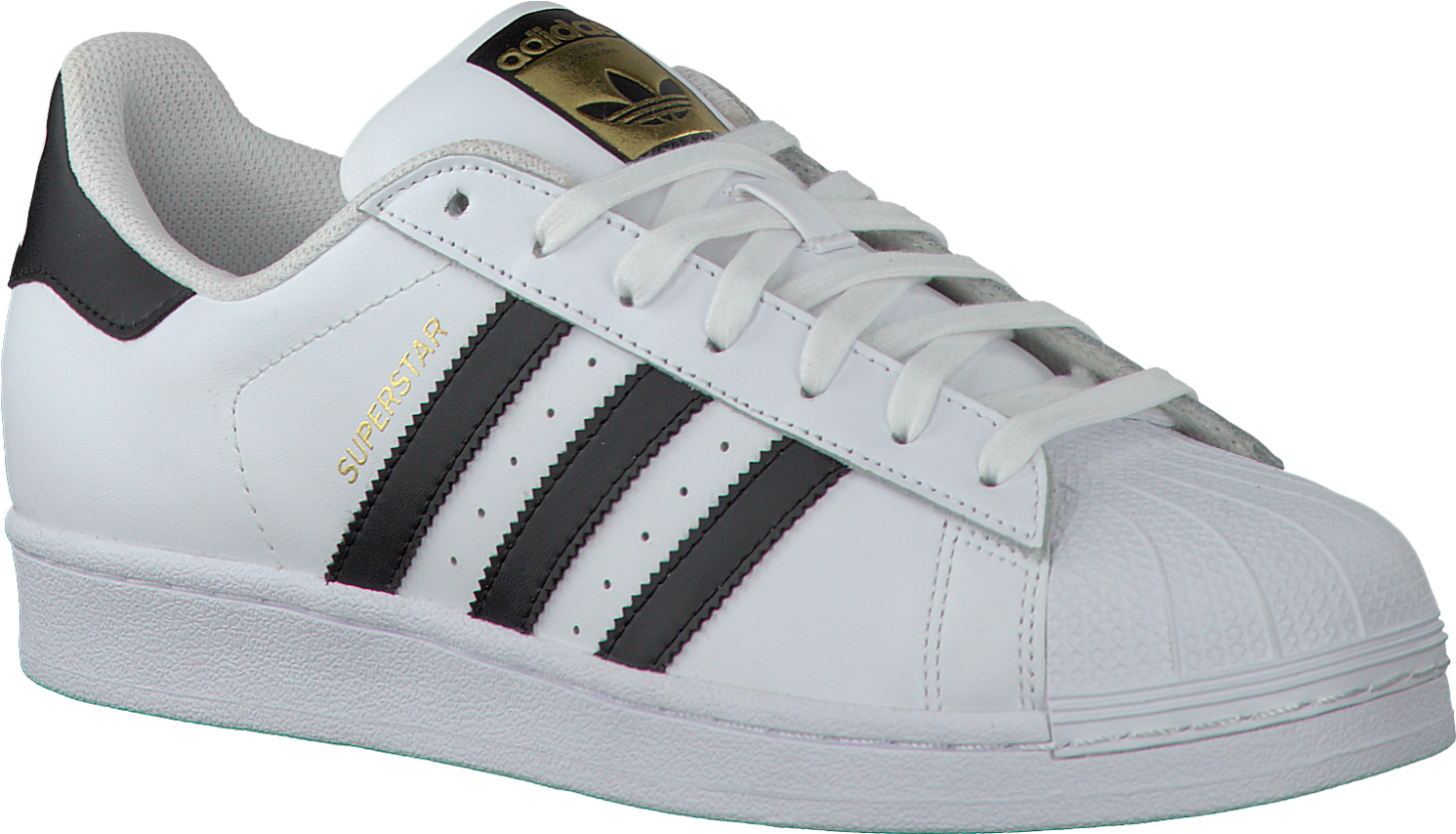 A White Shoe With Black Stripes