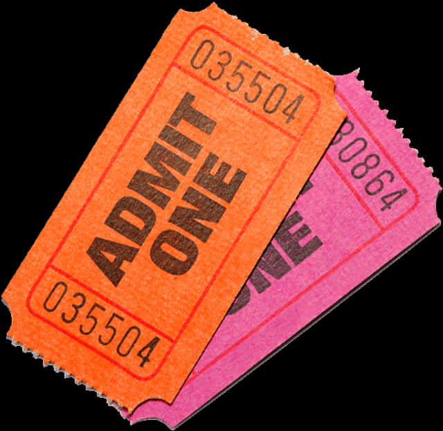 Two Tickets On A Black Background