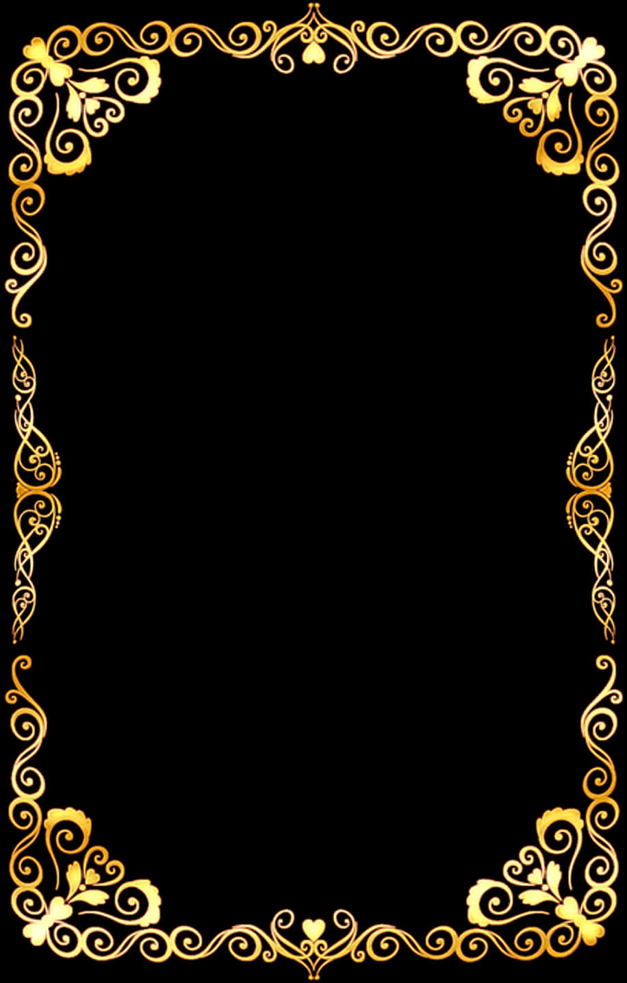 #adornment #adorno #moldura #quadro #borda #gold #golden - Border Design Transparent Background, Hd Png Download