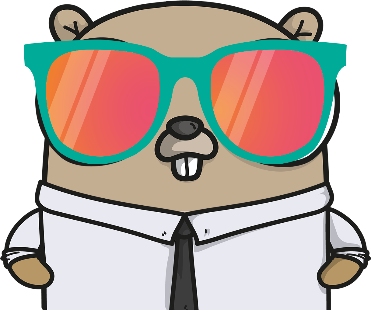 A Cartoon Of A Beaver Wearing Sunglasses
