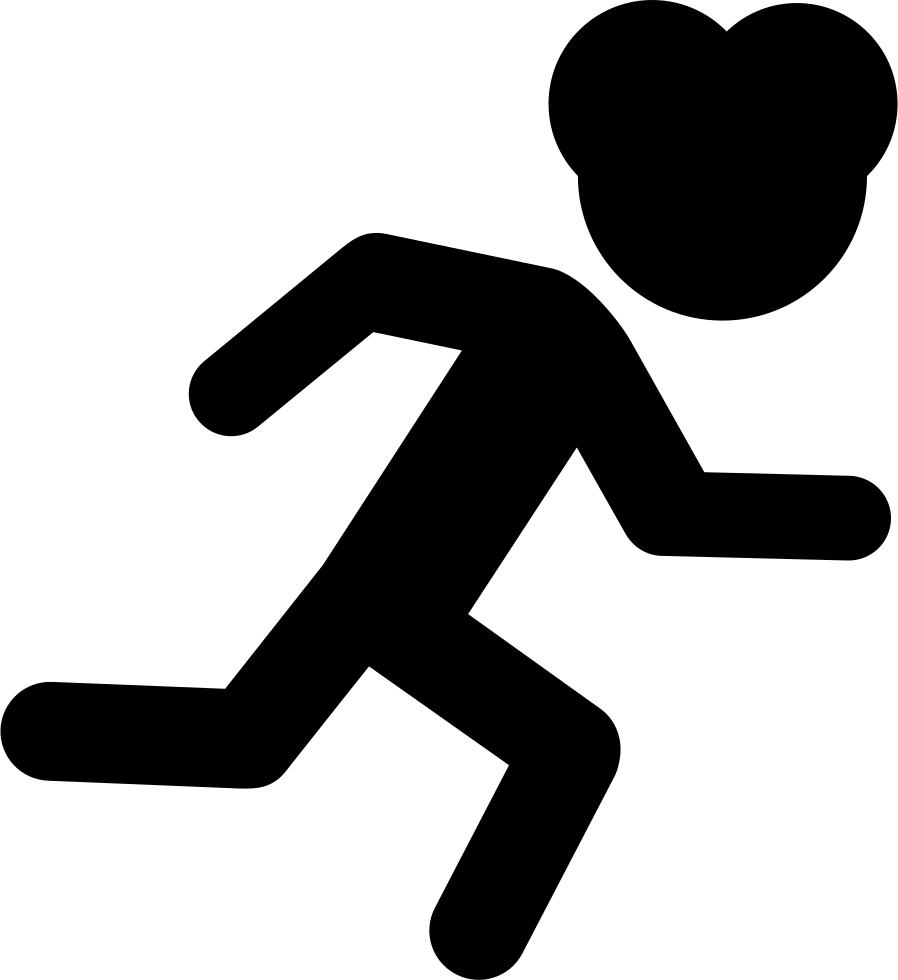 A Black And White Image Of A Person Running