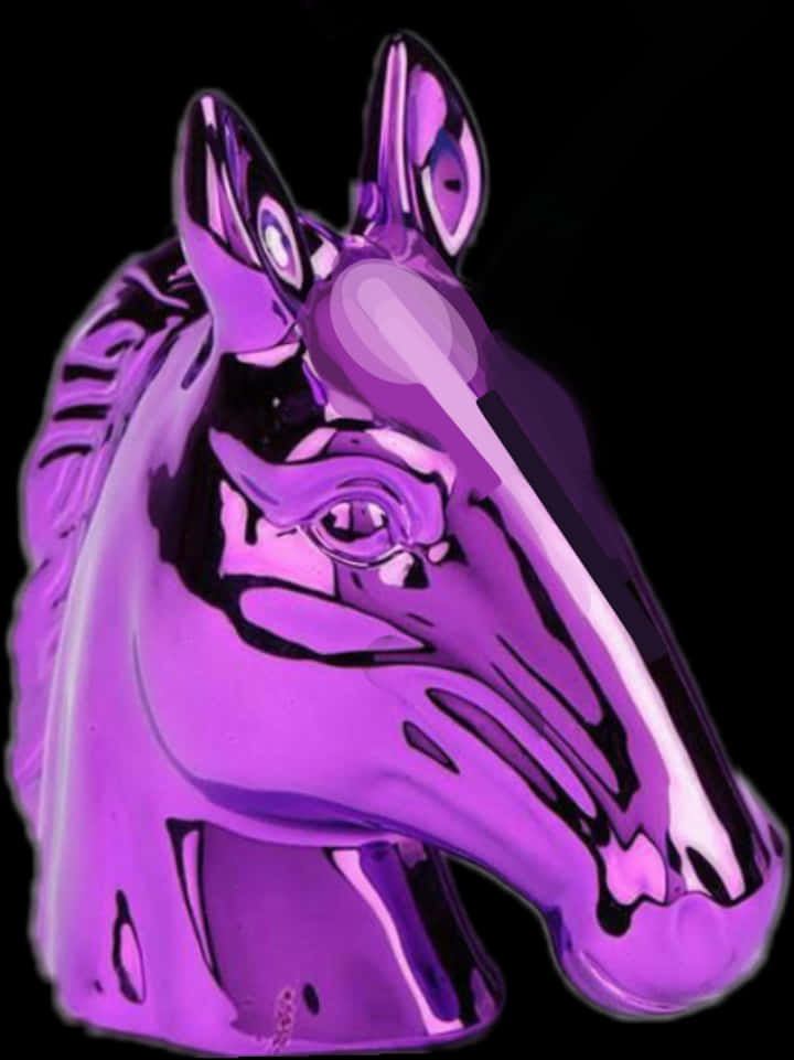 A Purple Horse Statue