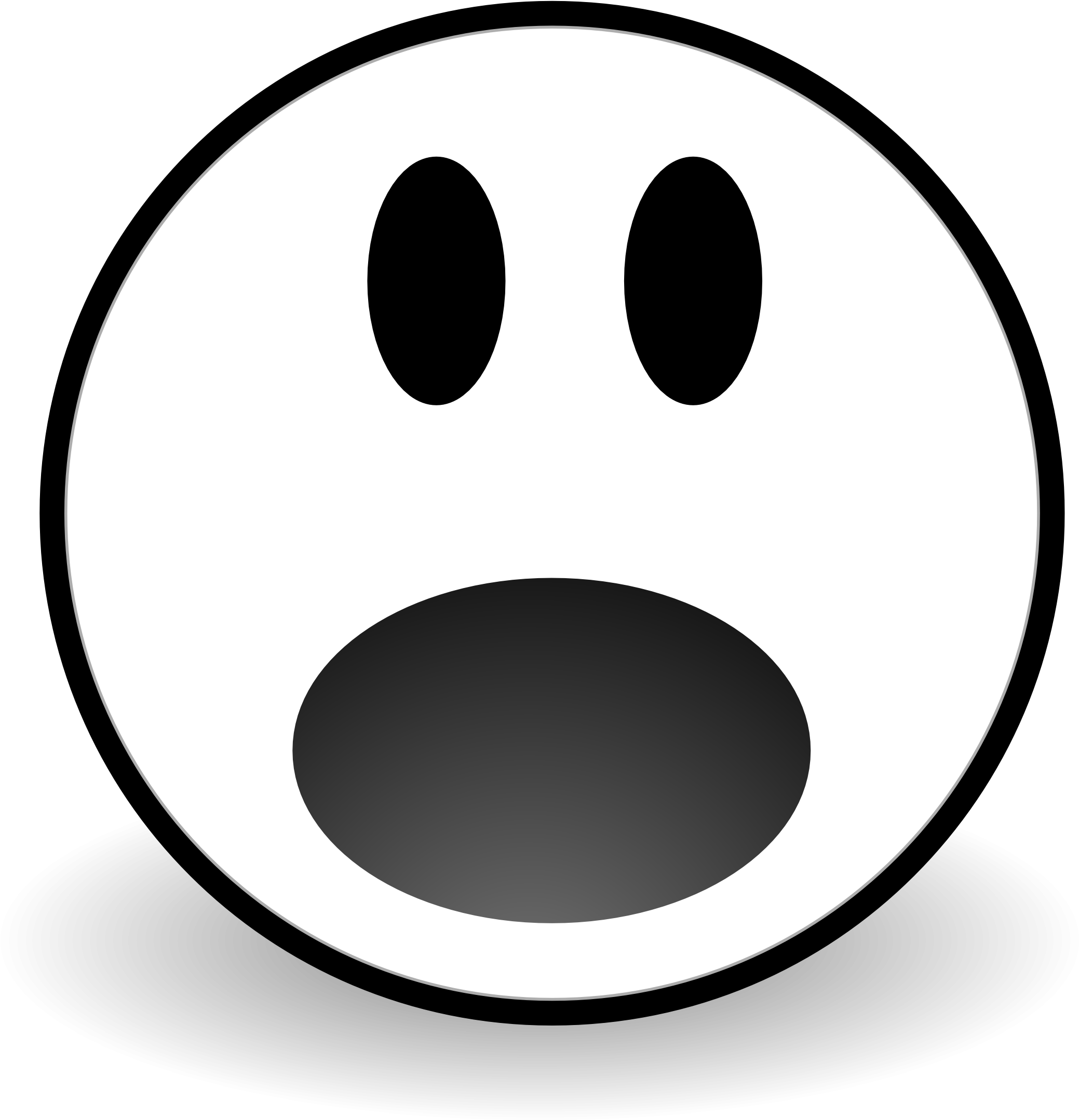 A White Face With Black Dots
