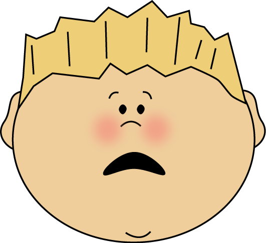 A Cartoon Of A Boy With A Scared Expression