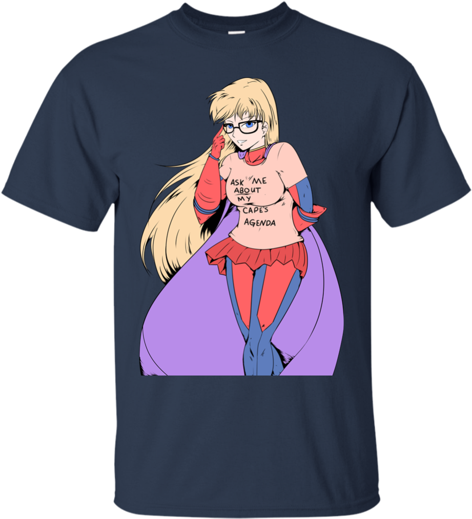 A T-shirt With A Cartoon Of A Woman