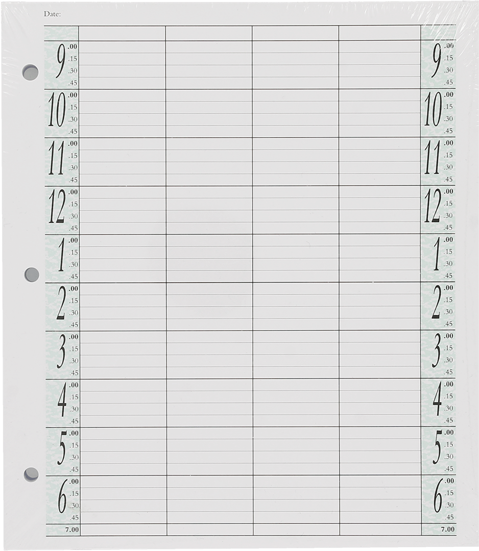 A Calendar Page With Numbers