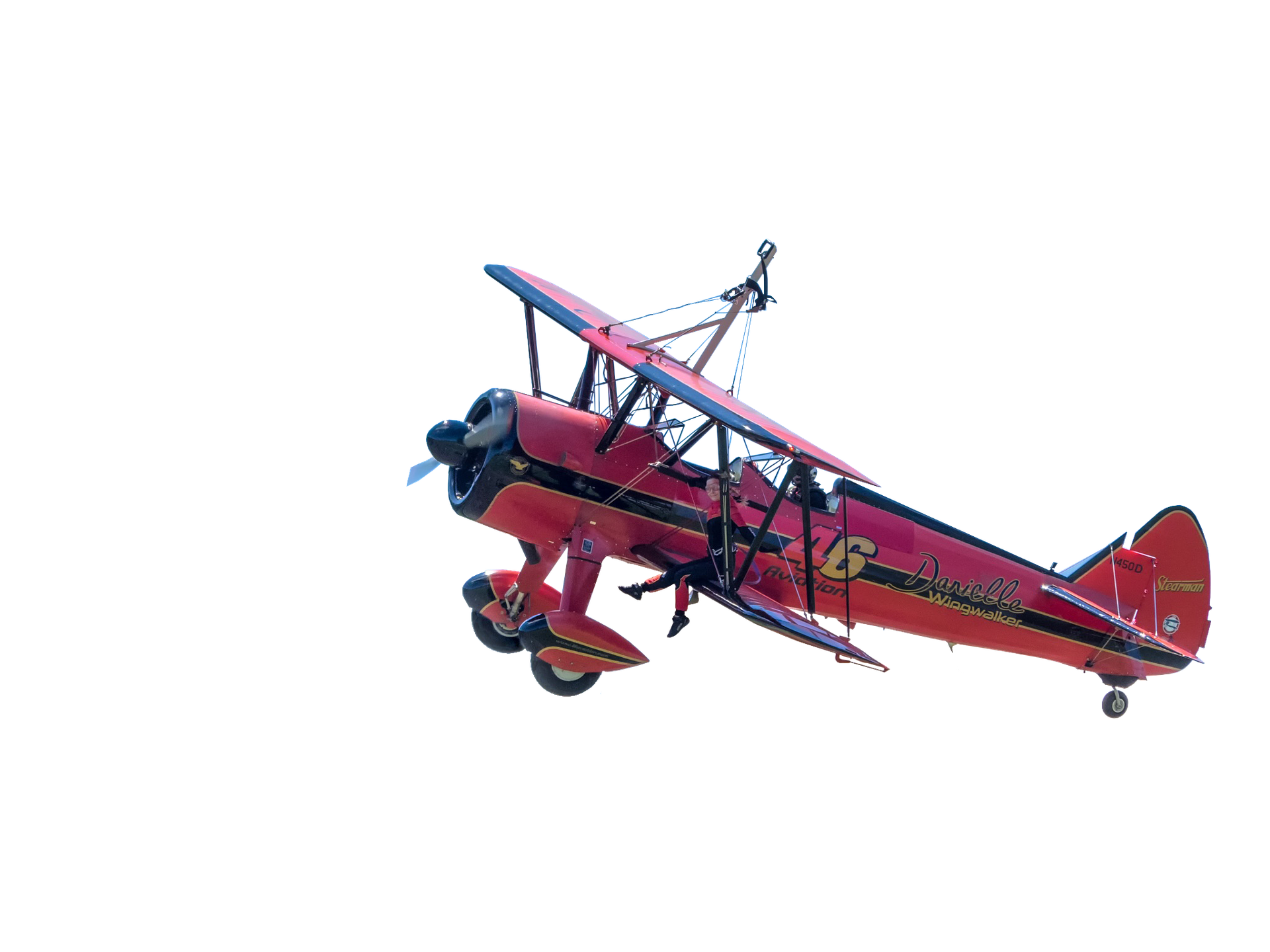 A Red And Black Airplane