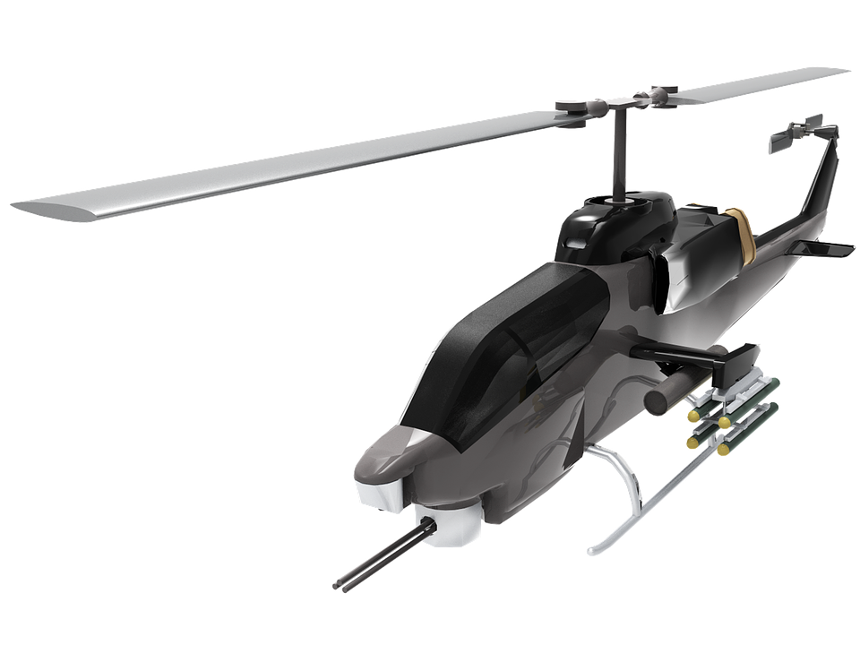 A Helicopter With A Black Background