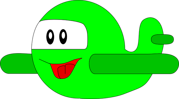 A Cartoon Of A Green Snail