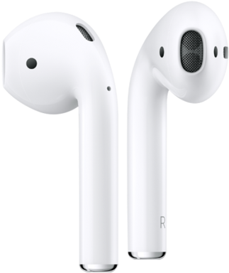 A Close Up Of A Pair Of White Earbuds