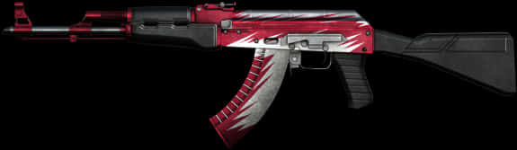 A Red And White Gun