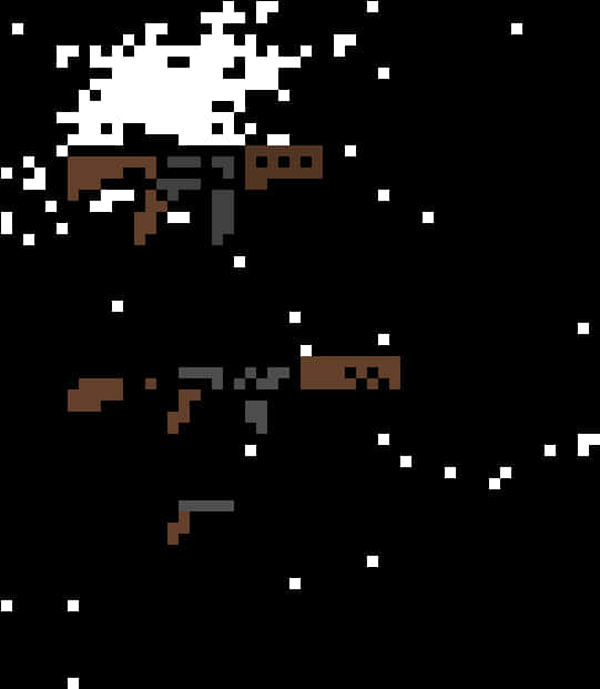 Pixel Art Of Guns In The Dark