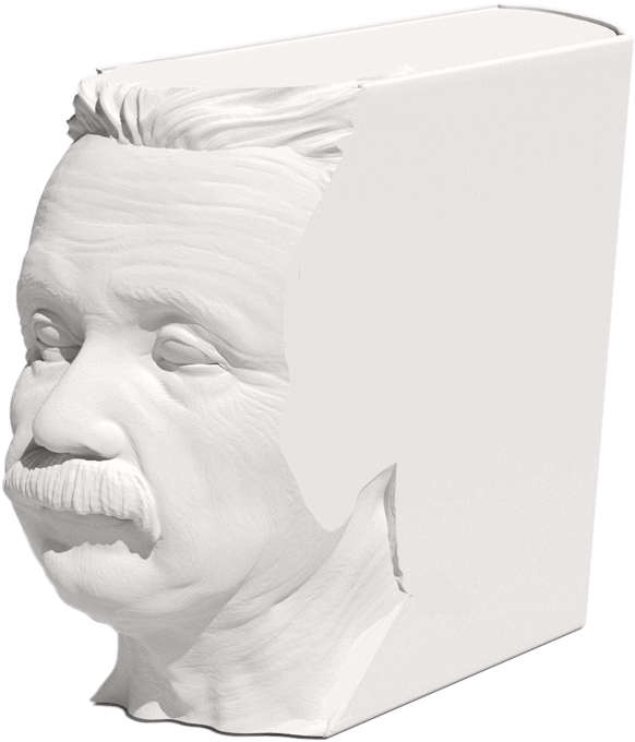 A White Statue Of A Man's Head