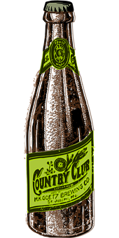 A Bottle Of Beer With A Green Label