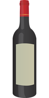 A Bottle Of Wine With A White Label