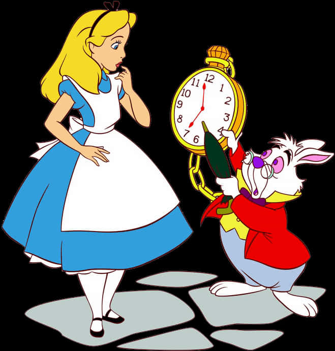 Cartoon Of A Woman And A Rabbit