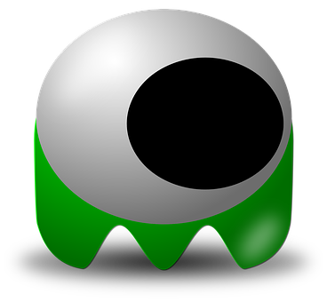 Green Alien With Gigantic Eye