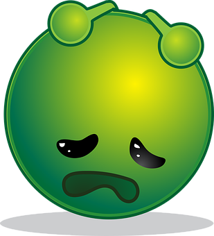 Sad Green Alien