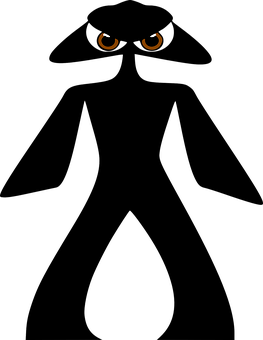 A Black Background With Orange Eyes