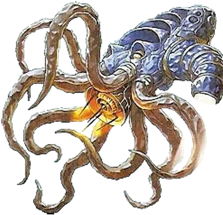 A Blue And Silver Octopus With Tentacles