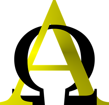 A Yellow Letter On A Black Background