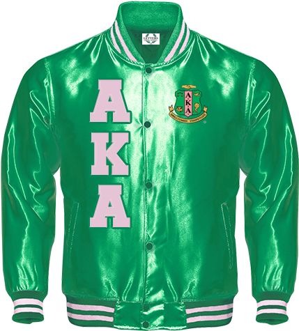 A Green Jacket With Pink Letters
