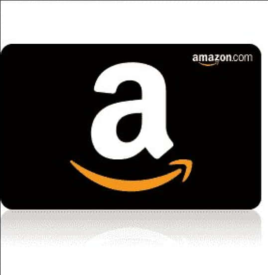 A Black And White Gift Card With A White Letter