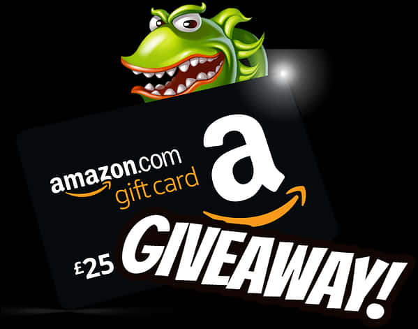 A Green Monster Holding A Black Gift Card