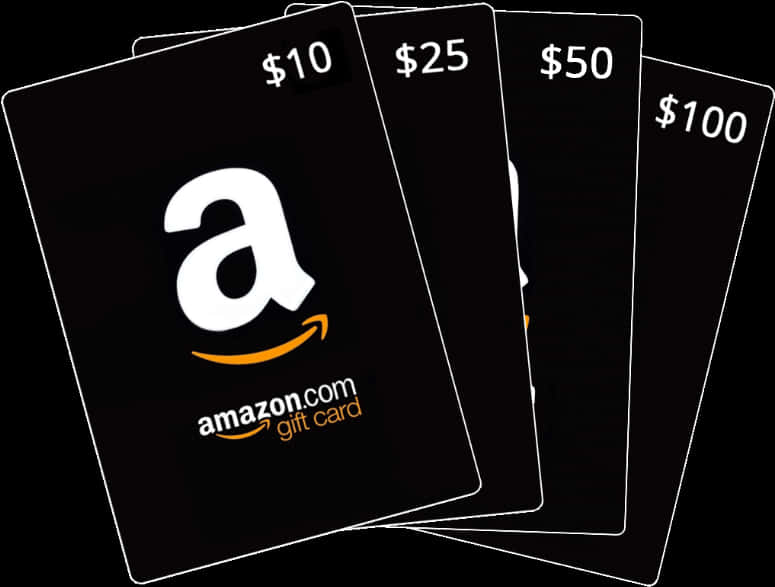 A Group Of Black Gift Cards