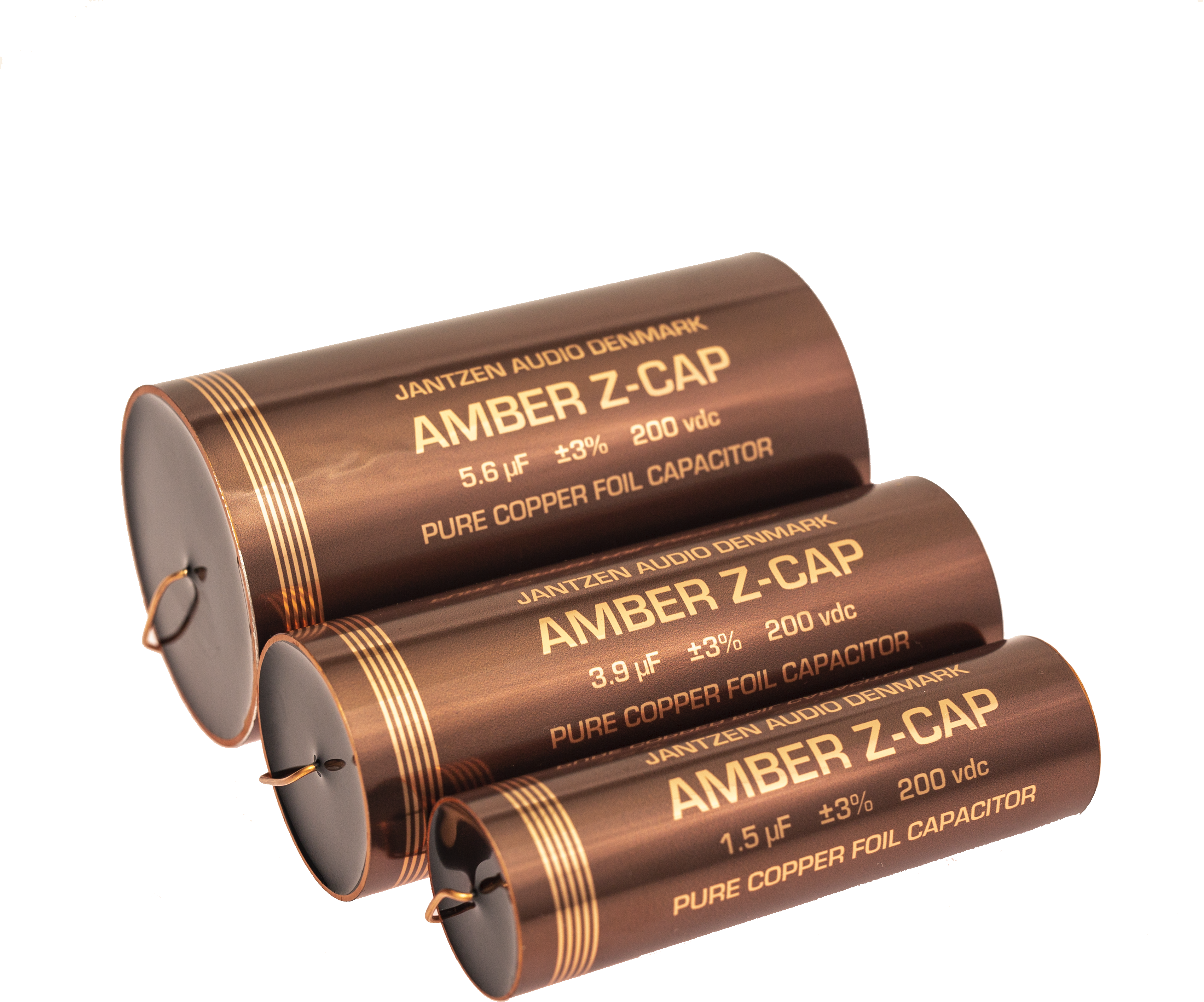 A Group Of Copper Capacitors