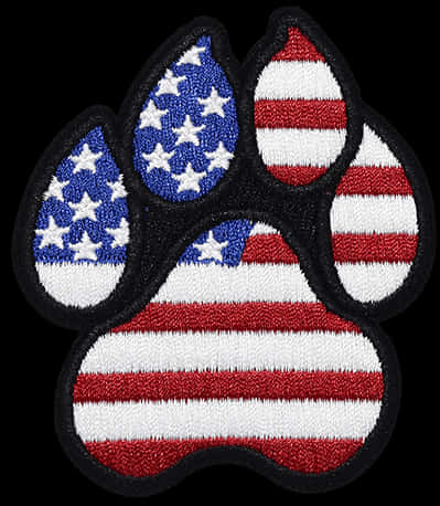 American Flag K9 Paw Badge