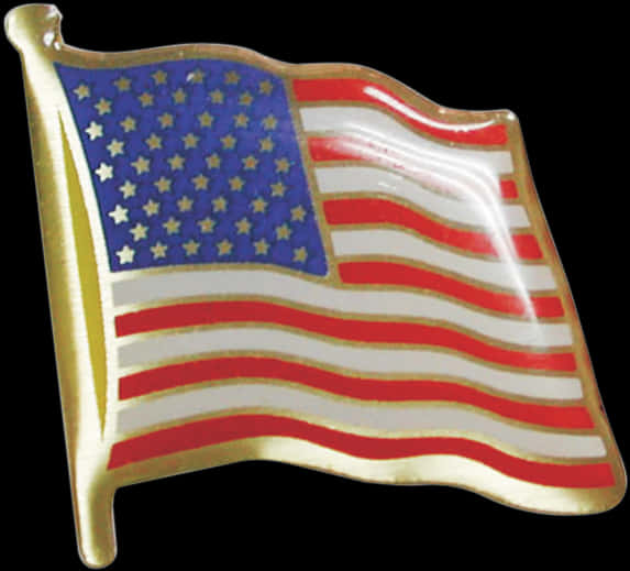 A Pin With A Flag