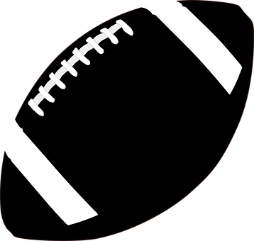 A Football On A Black Background