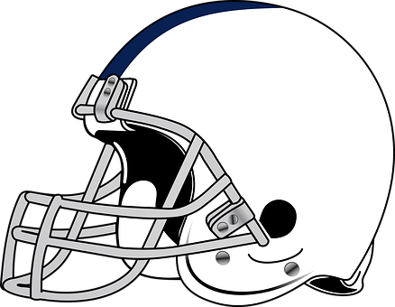 A Football Helmet With A Black Background