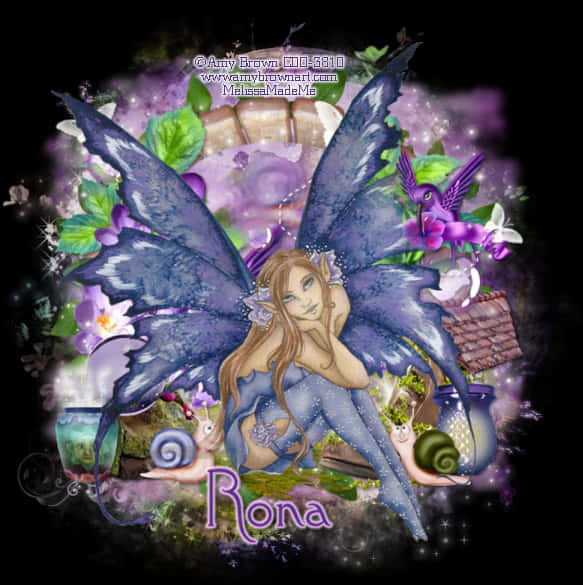 A Cartoon Of A Fairy Sitting On A Black Background