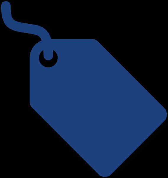 A Blue Tag With A String