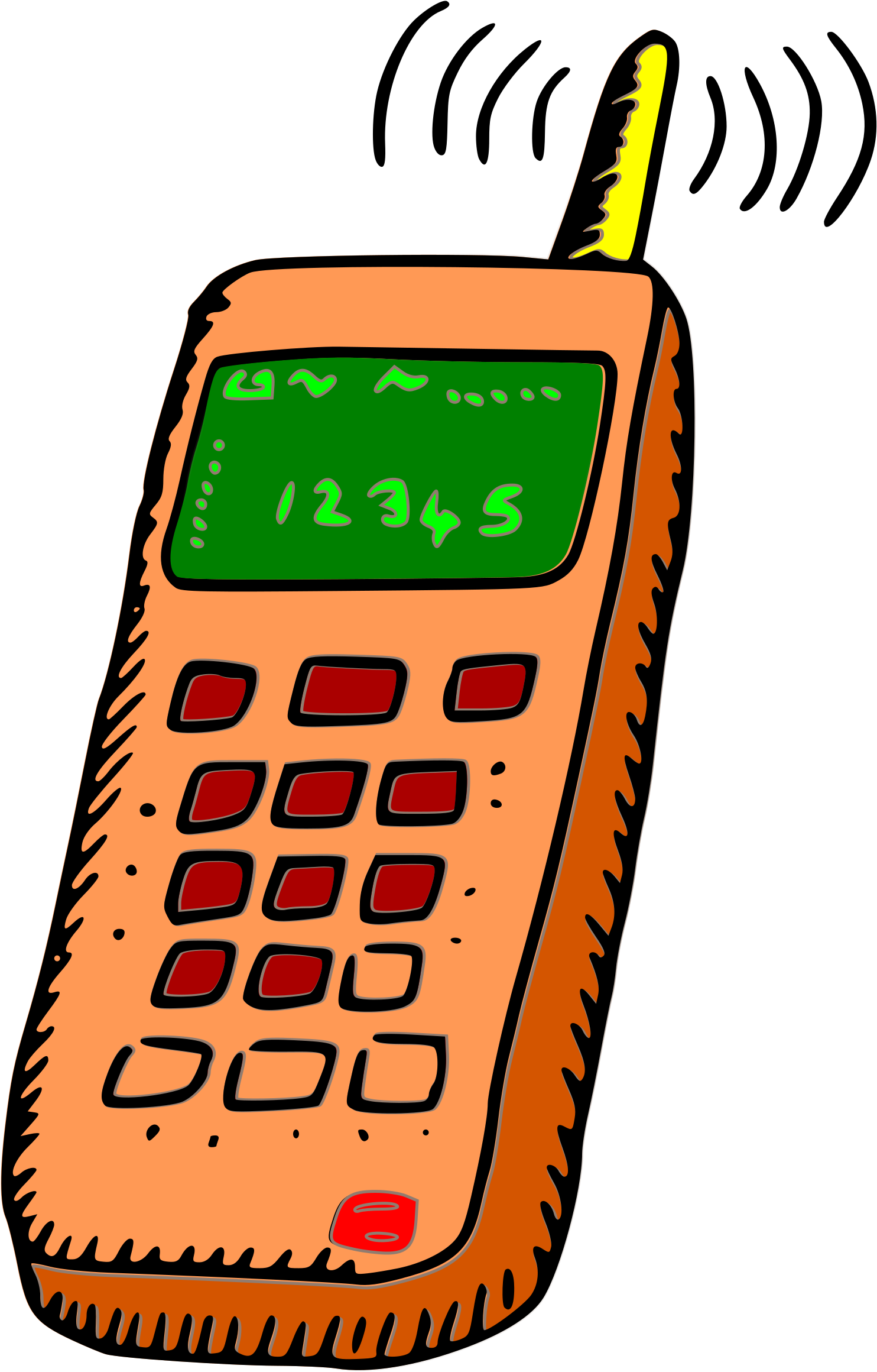 A Cartoon Of A Calculator