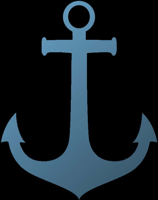 A Blue Anchor With A Black Background
