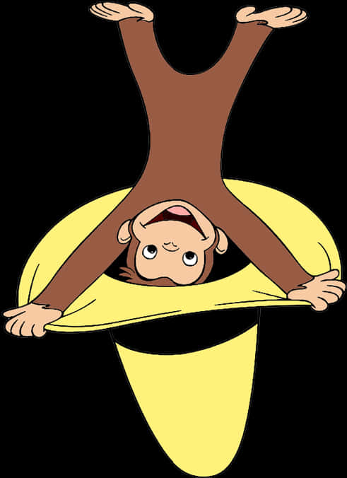 Curious George With Hat Upside Down