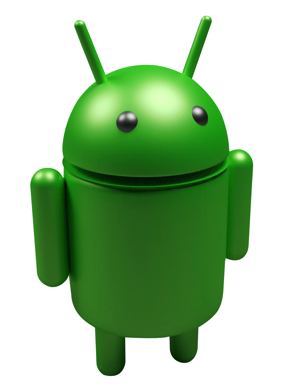 A Green Robot With Two Antenna