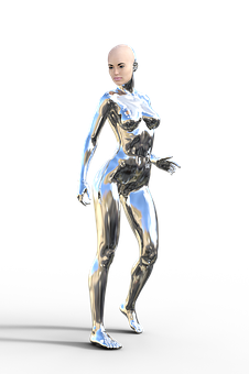 A Woman In A Shiny Bodysuit