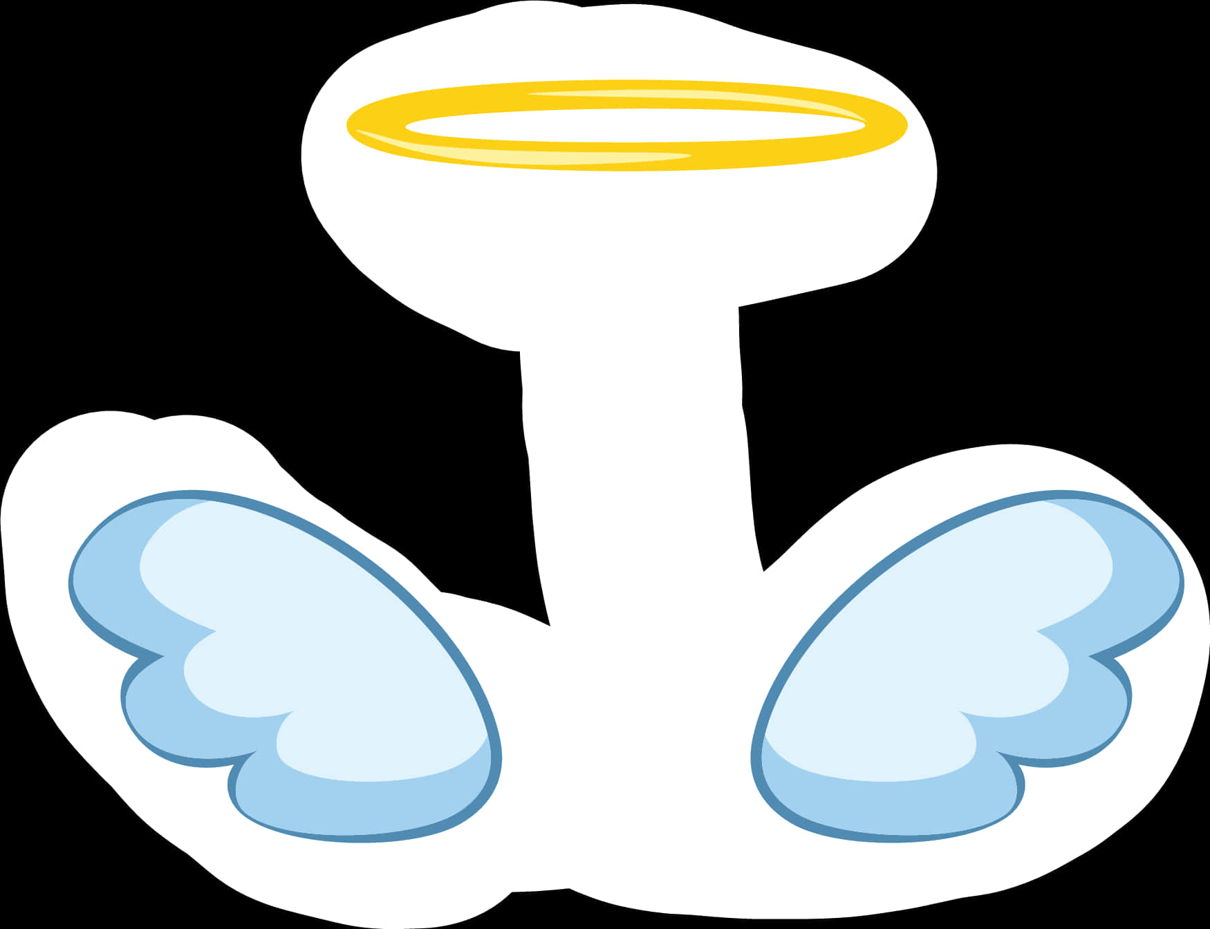 A Sticker Of A Angel With Wings And A Halo